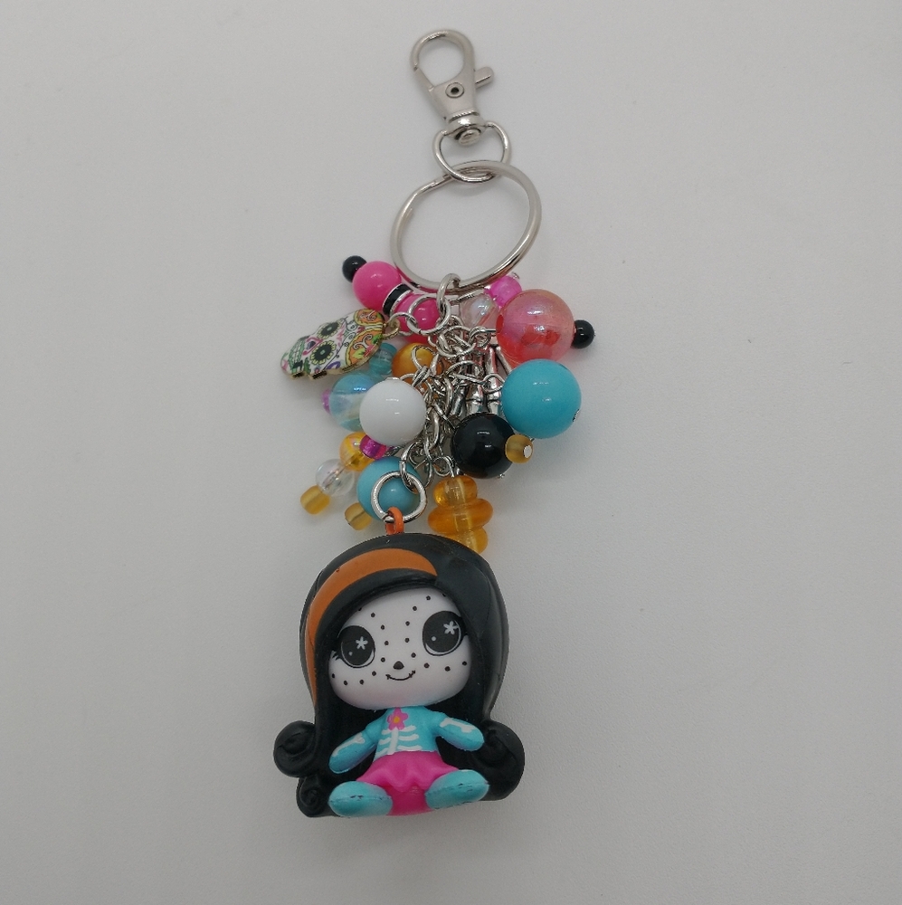 Skelita Keychain Monster High Mini Figure Purse Charm Backpack Glow in the Dark - Picture 6 of 10
